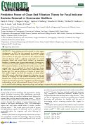 Cover page: Predictive Power of Clean Bed Filtration Theory for Fecal Indicator Bacteria Removal in Stormwater Biofilters.