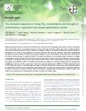 Cover page: The stomatal response to rising CO2 concentration and drought is predicted by a hydraulic trait-based optimization model.