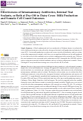 Cover page: Effectiveness of Intramammary Antibiotics, Internal Teat Sealants, or Both at Dry-Off in Dairy Cows: Milk Production and Somatic Cell Count Outcomes