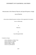 Cover page: Measurements of the chemical, physical, and optical properties of single aerosol particles