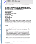 Cover page: The Impact of Underlying Obstructive Sleep Apnea Treatment on Exercise Capacity in Patients With Pulmonary Hypertension Undergoing a Cardiac Rehabilitation Program