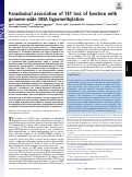 Cover page: Paradoxical association of TET loss of function with genome-wide DNA hypomethylation