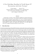 Cover page: A new scheduling algorithm for parallel sparse LU factorization with 
static pivoting