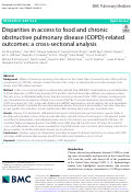 Cover page: Disparities in access to food and chronic obstructive pulmonary disease (COPD)-related outcomes: a cross-sectional analysis