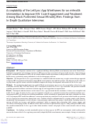 Cover page: Acceptability of the LetSync App Wireframes for an mHealth Intervention to Improve HIV Care Engagement and Treatment Among Black Partnered Sexual Minority Men: Findings from In-Depth Qualitative Interviews