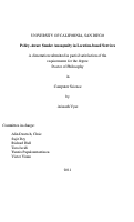 Cover page: Policy-aware sender anonymity in Location-based services