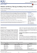 Cover page: Medical and Dietary Therapy for Kidney Stone Prevention