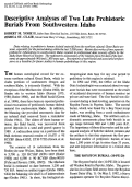 Cover page: Descriptive Analyses of Two Late Prehistoric Burials From Southwestern Idaho