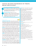 Cover page: Common and Costly Hospitalizations for Pediatric Mental Health Disorders