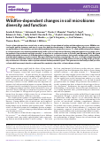 Cover page: Wildfire-dependent changes in soil microbiome diversity and function