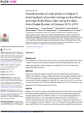 Cover page: Double burden of malnutrition in Nepal: A trend analysis of protein-energy malnutrition and High Body Mass Index using the data from Global Burden of Disease 2010–2019