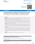 Cover page: Traditional Healers as Health Care Providers for the Latine Community in the United States, a Systematic Review