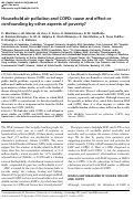 Cover page: Household air pollution and COPD: cause and effect or confounding by other aspects of poverty?