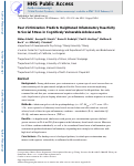 Cover page: Peer victimization predicts heightened inflammatory reactivity to social stress in cognitively vulnerable adolescents