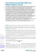 Cover page: Cancer Risks Associated With BRCA1 and BRCA2 Pathogenic Variants