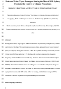 Cover page: Extreme Water Vapor Transport During the March 2021 Sydney Floods in the Context of Climate Projections