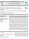 Cover page: Using leaf δ13C and photosynthetic parameters to understand acclimation to irradiance and leaf age effects during tropical forest regeneration