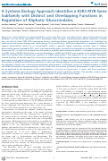 Cover page: A Systems Biology Approach Identifies a R2R3 MYB Gene Subfamily with Distinct and Overlapping Functions in Regulation of Aliphatic Glucosinolates