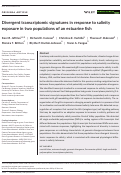 Cover page: Divergent transcriptomic signatures in response to salinity exposure in two populations of an estuarine fish