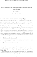 Cover page: Scalar tone shift as evidence for morphology without morphemes∗