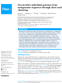 Cover page: Deconvolute individual genomes from metagenome sequences through short read clustering