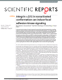 Cover page: Integrin α2β1 in nonactivated conformation can induce focal adhesion kinase signaling