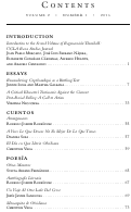 Cover page: Table of Contents