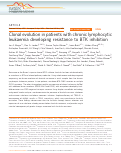 Cover page: Clonal evolution in patients with chronic lymphocytic leukaemia developing resistance to BTK inhibition