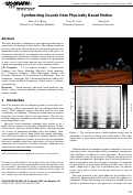 Cover page: Synthesizing sounds from physically based motion