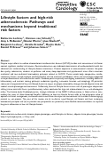 Cover page: Lifestyle factors and high-risk atherosclerosis: Pathways and mechanisms beyond traditional risk factors