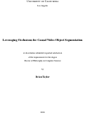 Cover page: Leveraging Occlusion Cues for Causal Video Object Segmentation