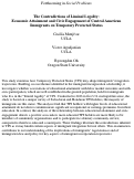 Cover page: The Contradictions of Liminal Legality: Economic Attainment and Civic Engagement of Central American Immigrants on Temporary Protected Status