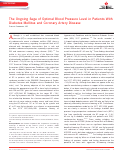 Cover page: The Ongoing Saga of Optimal Blood Pressure Level in Patients With Diabetes Mellitus and Coronary Artery Disease