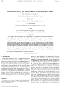 Cover page: Land Surface Energy and Moisture Fluxes: Comparing Three Models