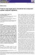 Cover page: Tools to map target genes of bacterial two‐component system response regulators