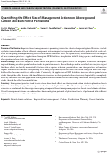 Cover page: Quantifying the Effect Size of Management Actions on Aboveground Carbon Stocks in Forest Plantations