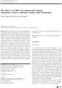 Cover page: The Four Cs of HIV Prevention with African Americans: Crisis, Condoms, Culture, and Community