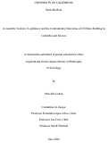 Cover page: Acceptable Violence: Legitimacy and the Contradictory Outcomes of US State-building in Colombia and Mexico