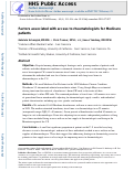 Cover page: Factors associated with access to rheumatologists for Medicare patients