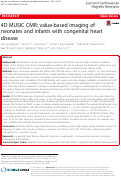 Cover page: 4D MUSIC CMR: value-based imaging of neonates and infants with congenital heart disease