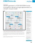 Cover page: CRISPR generation of CSF1R-G795A human microglia for robust microglia replacement in a chimeric mouse model