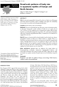 Cover page: Broad-scale patterns of body size in squamate reptiles of Europe and North America