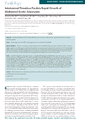 Cover page: Intraluminal Thrombus Predicts Rapid Growth of Abdominal Aortic Aneurysms.