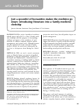 Cover page: Just a spoonful of humanities makes the medicine go down: introducing literature into a family medicine clerkship.