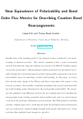 Cover page of Near equivalence of polarizability and bond order flux metrics for describing covalent bond rearrangements