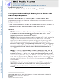 Cover page: Antidepressant Prescribing in Primary Care to Older Adults Without Major Depression