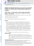 Cover page: Rifabutin and rifampin resistance levels and associated rpoB mutations in clinical isolates of Mycobacterium tuberculosis complex