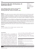 Cover page: Outpatient Shoulder Arthroplasty-A Systematic Review.