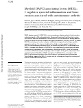 Cover page: Myeloid DAP12-associating lectin (MDL)-1 regulates synovial inflammation and bone erosion associated with autoimmune arthritis