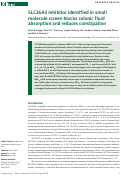 Cover page: SLC26A3 inhibitor identified in small molecule screen blocks colonic fluid absorption and reduces constipation